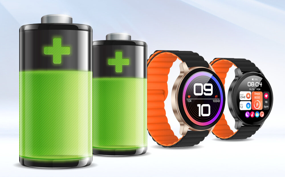 Smartwatch XINJI Cobee C3 ekran bateria czujniki zdrowie sport pasek ładowanie pojemność rozdzielczość łączność sterowanie krew puls rozmowy smartfon aplikacja