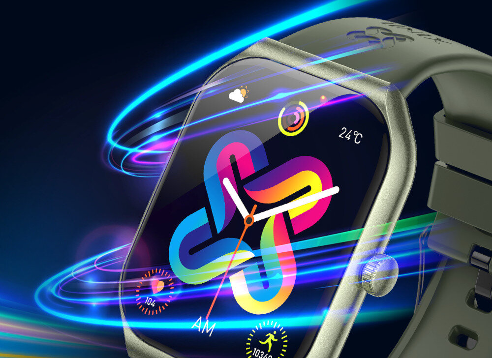 Smartwatch XINJI Cobee CA1 ekran bateria czujniki zdrowie sport pasek ładowanie pojemność rozdzielczość łączność sterowanie krew puls rozmowy smartfon aplikacja