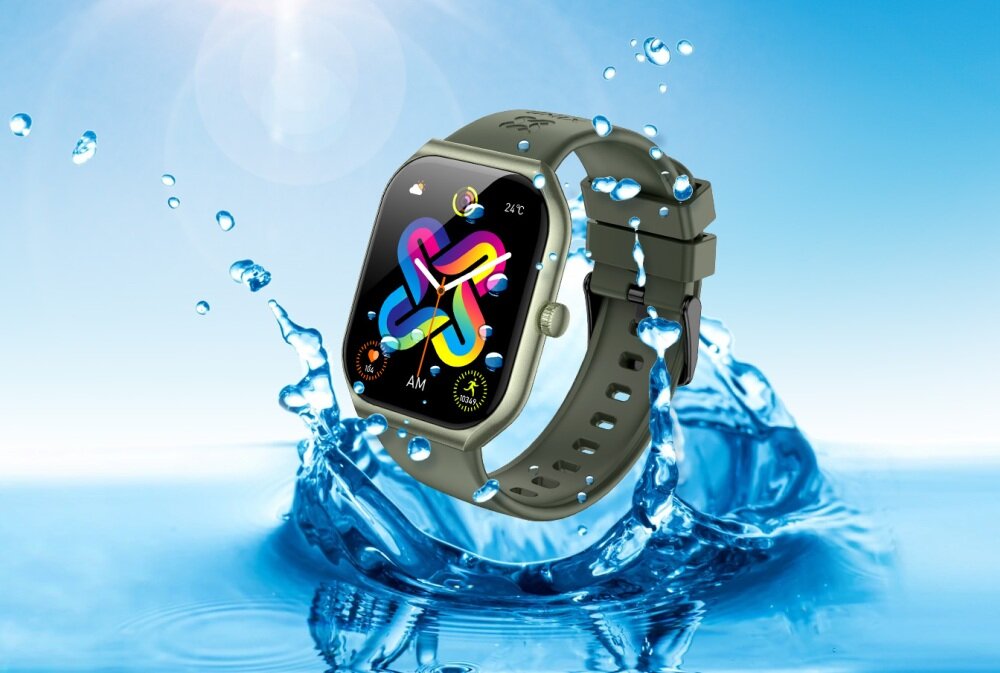 Smartwatch XINJI Cobee CA1 ekran bateria czujniki zdrowie sport pasek ładowanie pojemność rozdzielczość łączność sterowanie krew puls rozmowy smartfon aplikacja