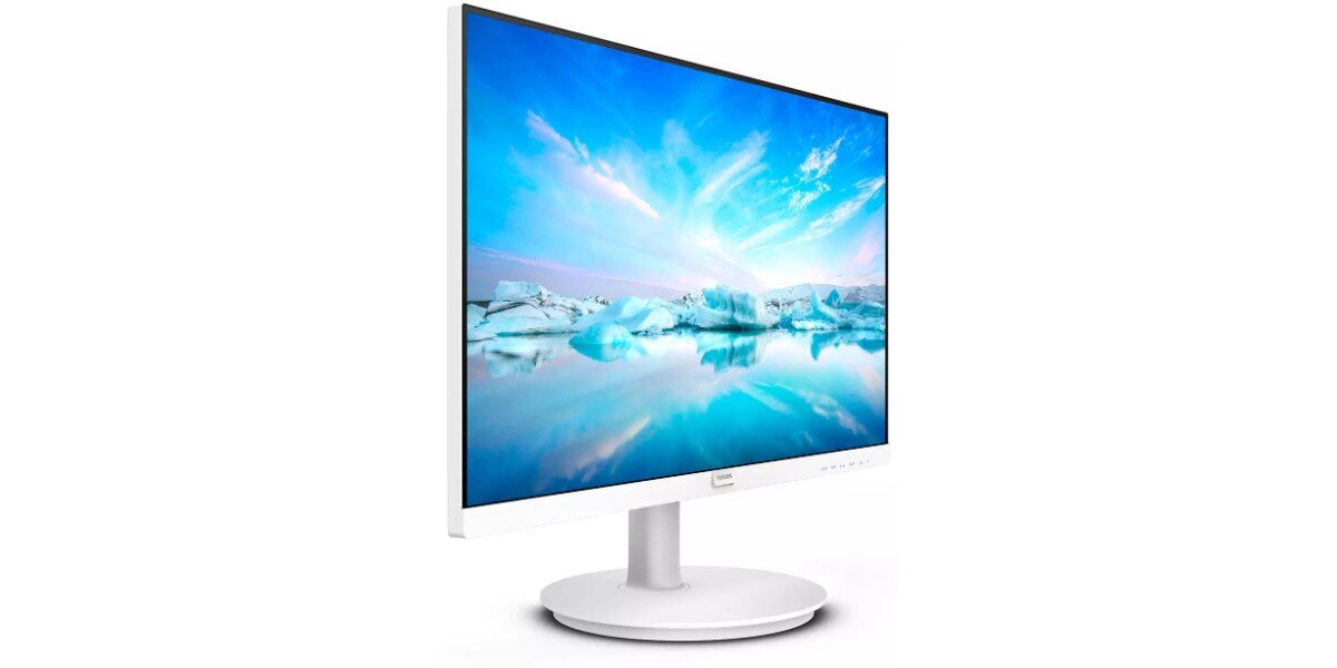 Monitor PHILIPS V-line 271V8AW na białym tle.