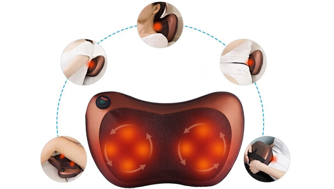 Masażer do karku EXTRALINK Smart Life Massage Pillow głęboki relaks szyja plecy różne części ciała głowice masujące 3D