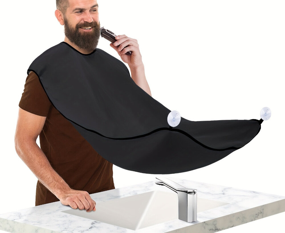 Peleryna fryzjerska EXTRALINK Czarna  wygląd design tło wizualizacja Czysta łazienka bez bałaganu