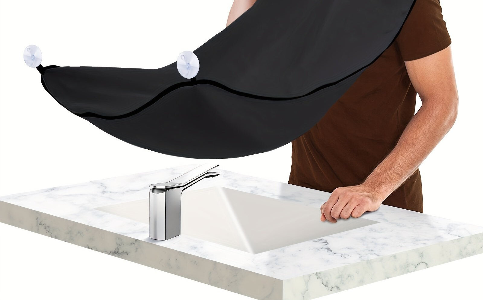 Peleryna fryzjerska EXTRALINK Biała Koniec z włosami w umywalce  skutecznie zatrzymuje obcięte włosy Tworzy barierę między twarzą a lustrem  porządek bez dodatkowego wysiłku System przyssawek kilka sekund Stabilne mocowanie precyzja przycinanie