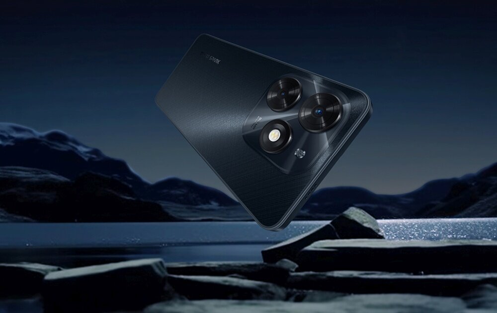 Smartfon tecno Spark 20C ekran bateria aparat procesor ram pamięć pojemność rozdzielczość zdjęcia filmy opis dane cechy blokady system łączność wifi bluetooth obudowa szkło odporność porty muzyka transfer sieć przekątna matryca waga czujniki oled amoled ipse