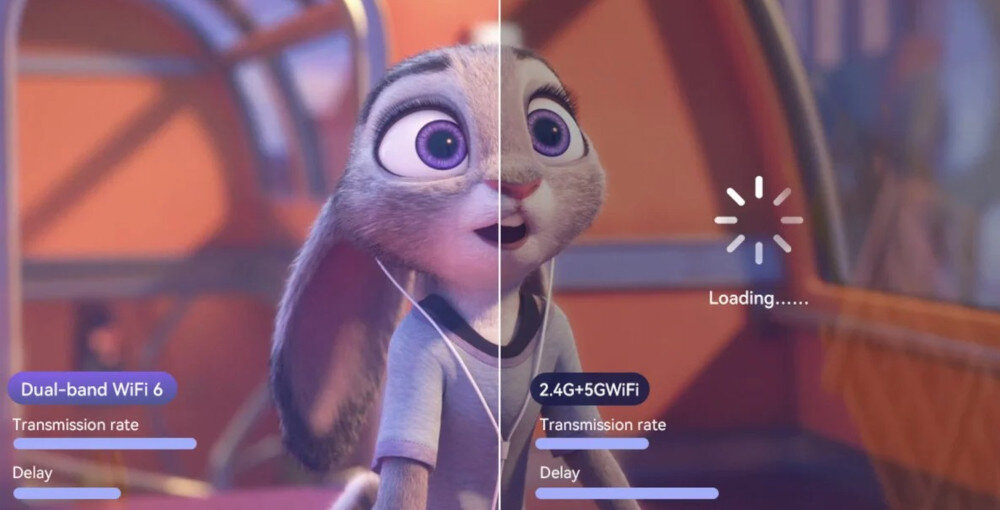 Wanbo X2 Max projektor ergonomiczny kompaktowy Wi-Fi 6 Android 9.0 aplikacje streamingowe, kadr z filmu