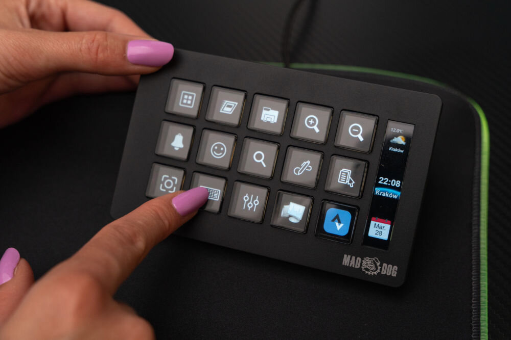 Stream Panel MAD DOG GK150K Czarny podświetlone przyciski