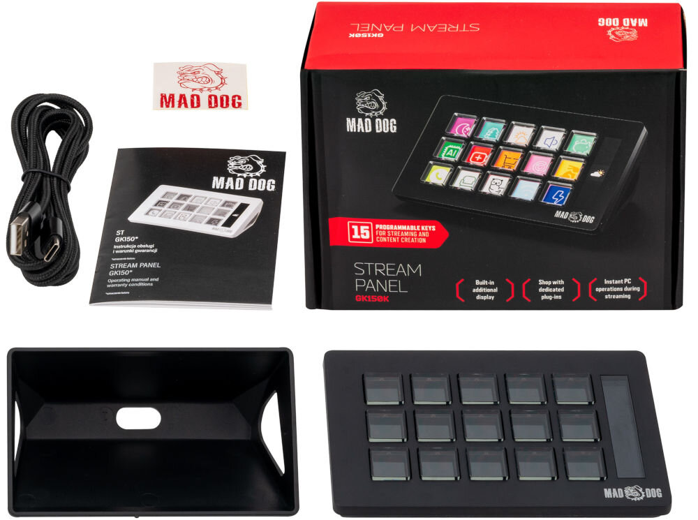 Stream Panel MAD DOG GK150K Czarny zestaw