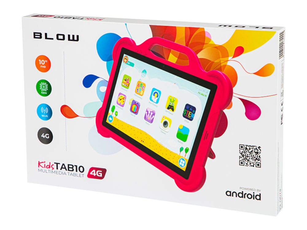 Tablet BLOW KidsTab 10 Rozowy Android 12 usługi google play store maps gmail