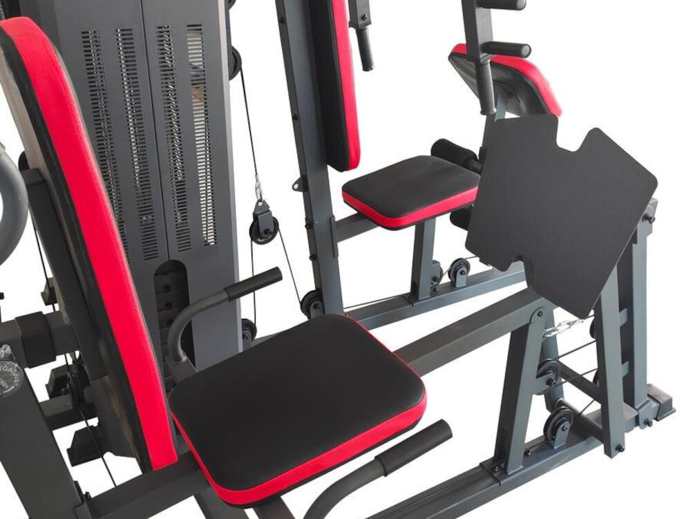 Atlas DS FITNESS DS632S wszechstronny nieduze wymiary 260 x 250 x 203 cm ergonomicznie zaprojektowane stanowiska wygodne uchwyty miekkie siedziska przyjemne w kontakcie ze skora wytrzymaly material latwe w utrzymaniu czystosc