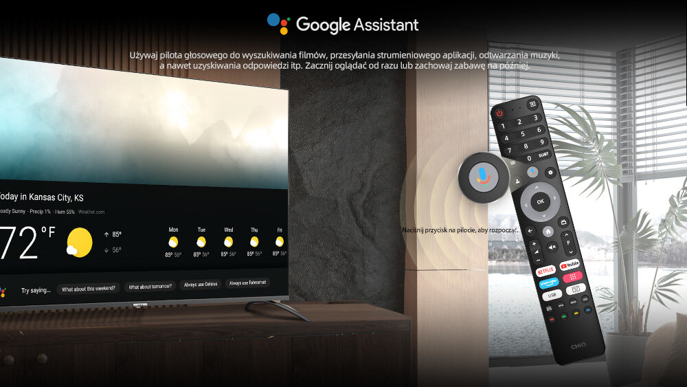 Telewizor CHIQ QG7V - aststent google