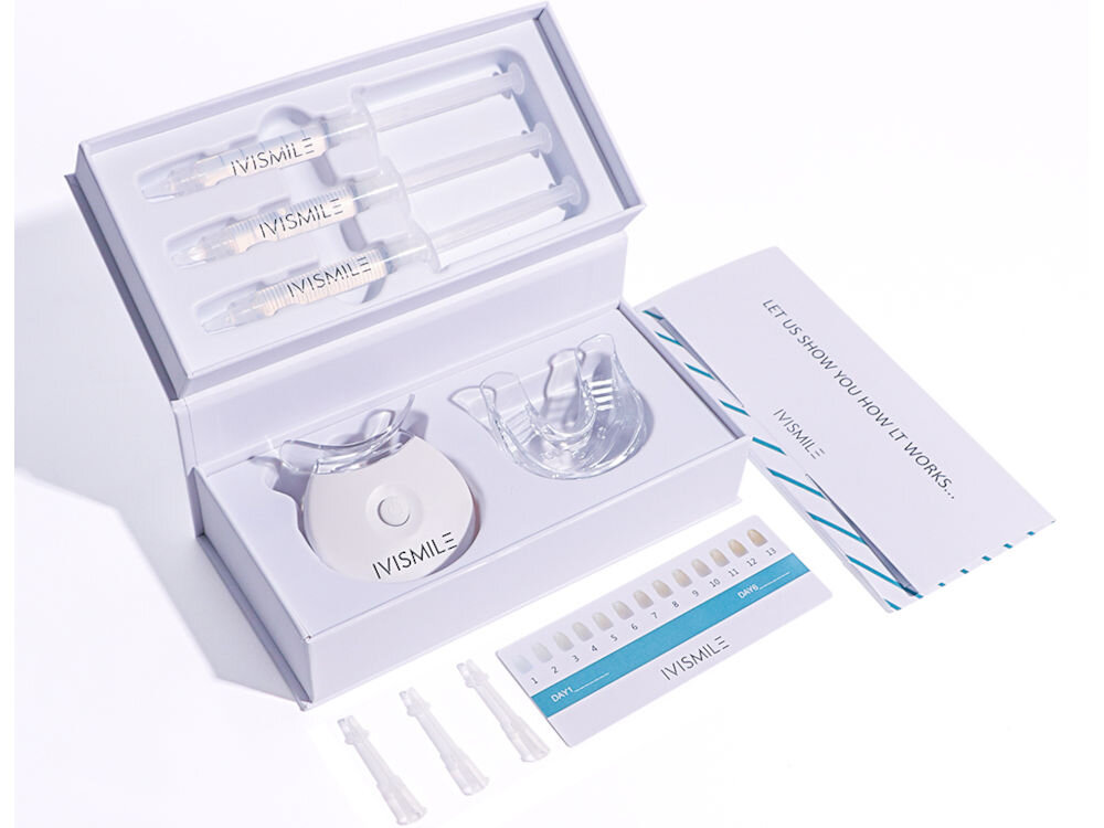 Urządzenie do wybielania zębów IVISMILE IVI-02K Professional Biały elementy zestaw