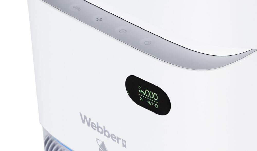 Oczyszczacz powietrza WEBBER AP9650 Cody Pro sensor zanieczyszczenia monitorowanie jakosci powietrza automatyczna regulacja pracy skanowanie wyłapywanie pyłów zawieszonych cząsteczek