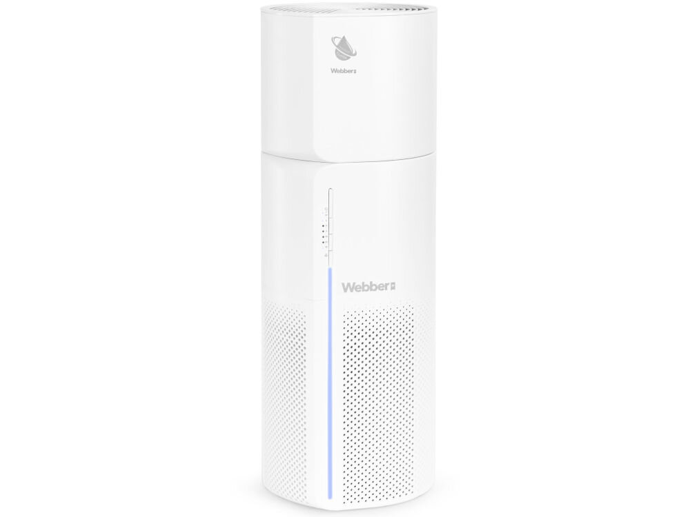 Oczyszczacz powietrza WEBBER AP8250 moc 23 W wydajność 130 m3/h skuteczne oczyszczanie powietrza 5-stopniowy system filtracji eliminacja 99,97% zanieczyszczeń lampa UV-C zabójcza dla bakterii i roztoczy filtr wodny czyste świeże powietrze
