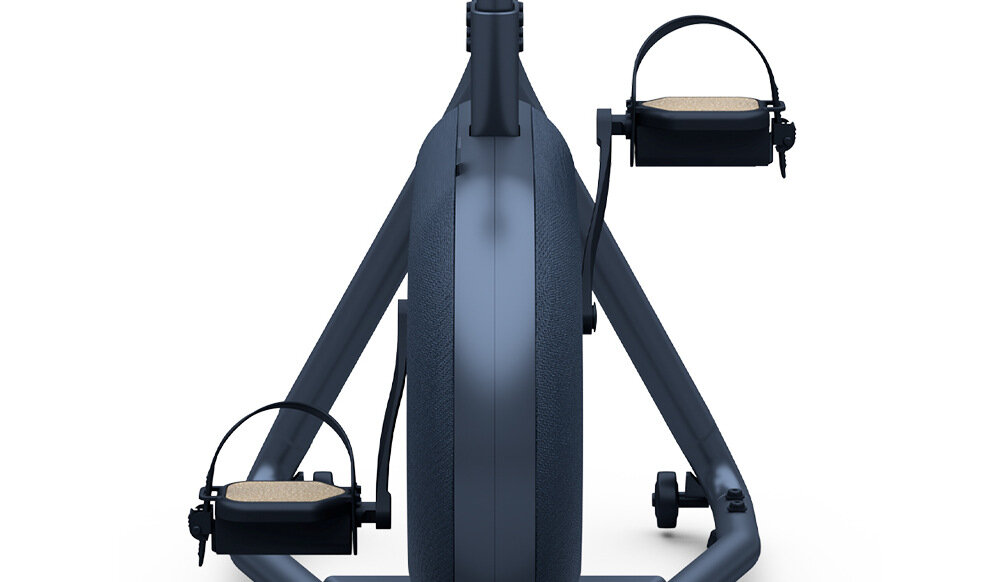 Rower indukcyjny KETTLER Hoi Tour Szary zatrzaskowe pedaly stabilna pozycja stopy bezpieczna wygodna jazda maksymalna waga uzytkownika do 150 kg