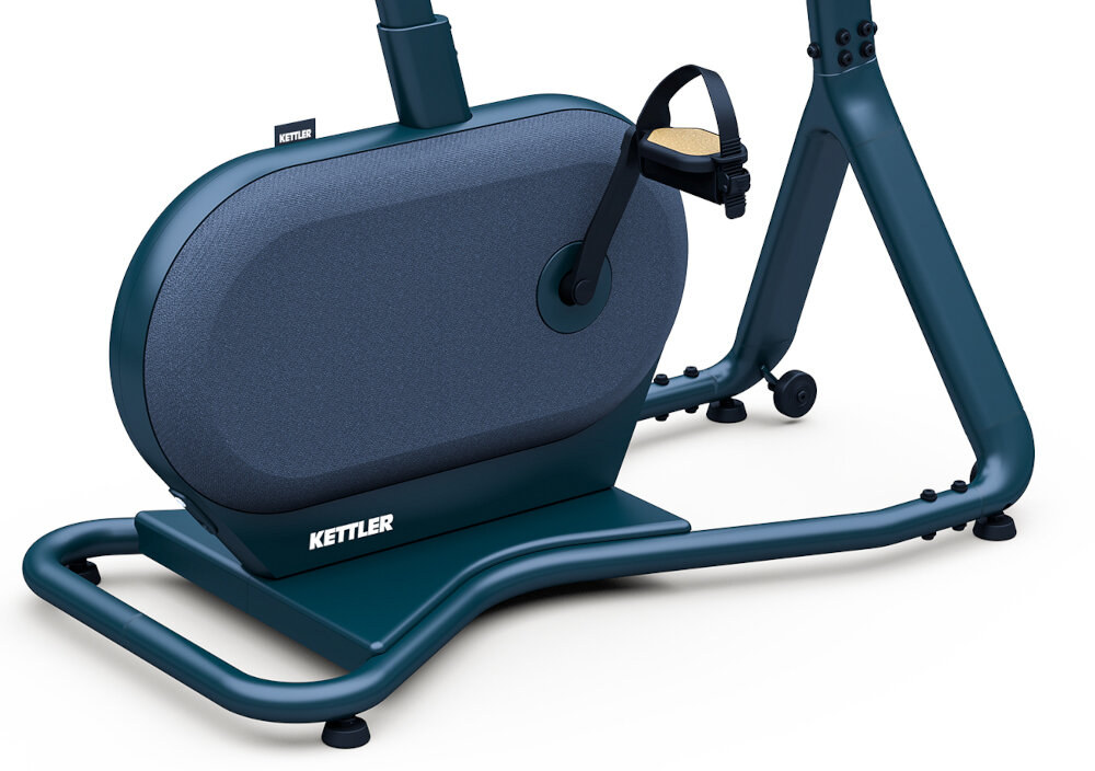 Rower indukcyjny KETTLER Hoi Tour Granatowy swietna jakosc wykonania minimalistyczny wyglad panele boczne z tkaniny odporna na zabrudzenia rolki waga maszyny 51 kg