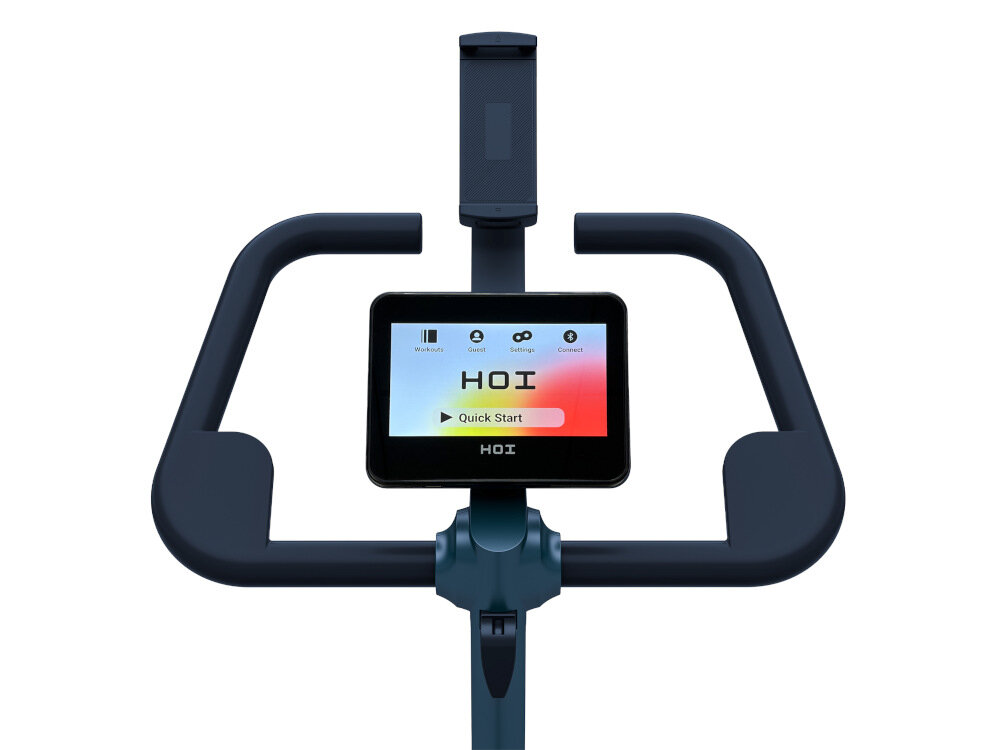 Rower indukcyjny KETTLER Hoi Tour+ Granatowy 7-calowy wyswietlacz LCD zlicza prezentuje najwazniejsze parametry treningu 20 wbudowanych programow treningowych konfiguraca 4 profili uzytkownikow