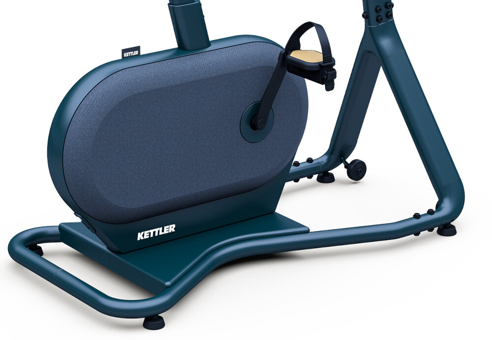 Rower indukcyjny KETTLER Hoi Tour+ Granatowy swietna jakosc wykonania minimalistyczny wyglad panele boczne z tkaniny odporna na zabrudzenia rolki waga maszyny 53 kg