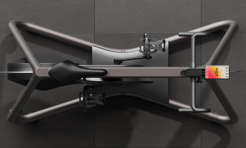 Rower spinningowy KETTLER Hoi Frame Szary unikatowy design wysokiej jakosci aluminiowa konstrukcja geometryczna rama