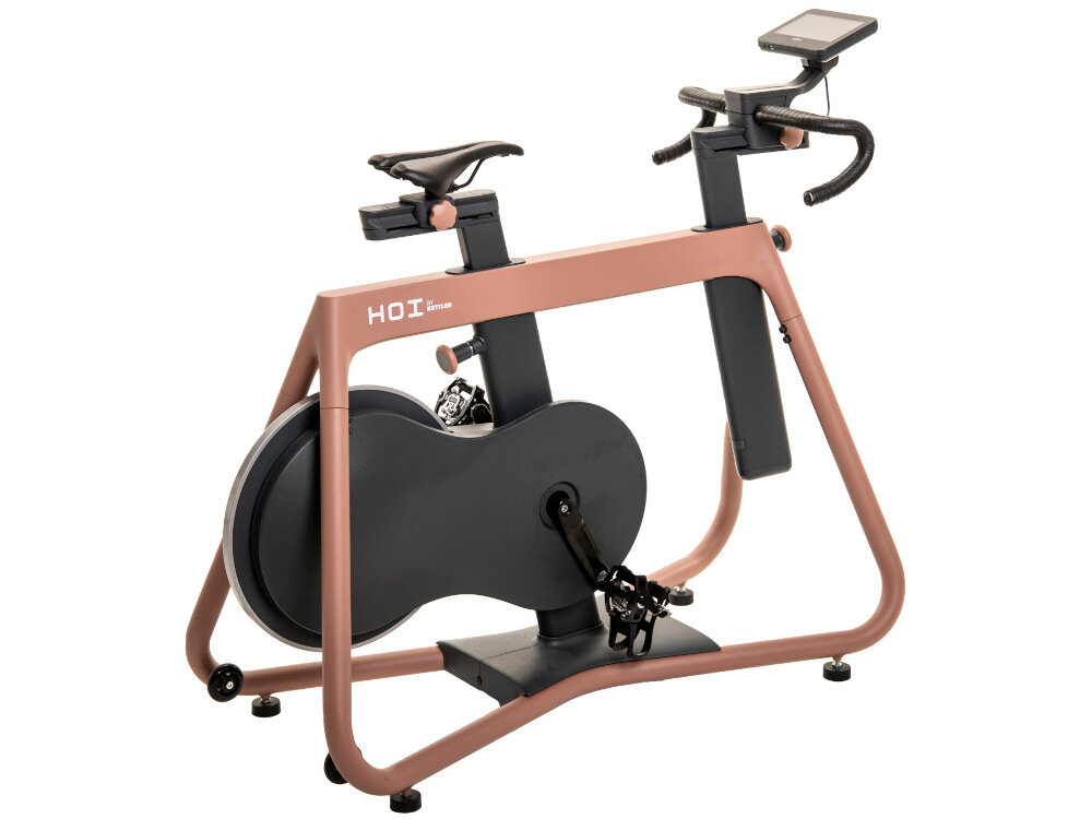 Rower spinningowy KETTLER Hoi Frame Szary indukcyjny system hamowania dwa tryby jazdy tryb niezalezny od predkosci moc do 400 W tryb zalezny od pedkosci moc do 600 W