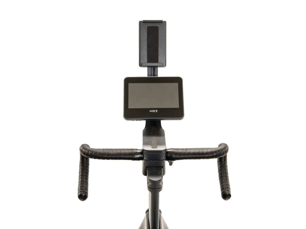 Rower spinningowy KETTLER Hoi Frame Szary 7-calowy ekran dotykowy TFT zlicza wszystkie najwazniejsze parametry treningu kopia ekranu wyswietlenie ekranu komputera na telewizorze lub tablecie skuteczka kontrola postepow motwacja do dalszego wysilku 20 wbudowanych programow treningowych konfiguracja 4 profil uztkownikow