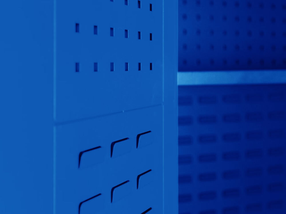 Szafa warsztatowa JAN NOWAK Szymon Niebieski perforowane ścianki do narzędzi w warsztacie