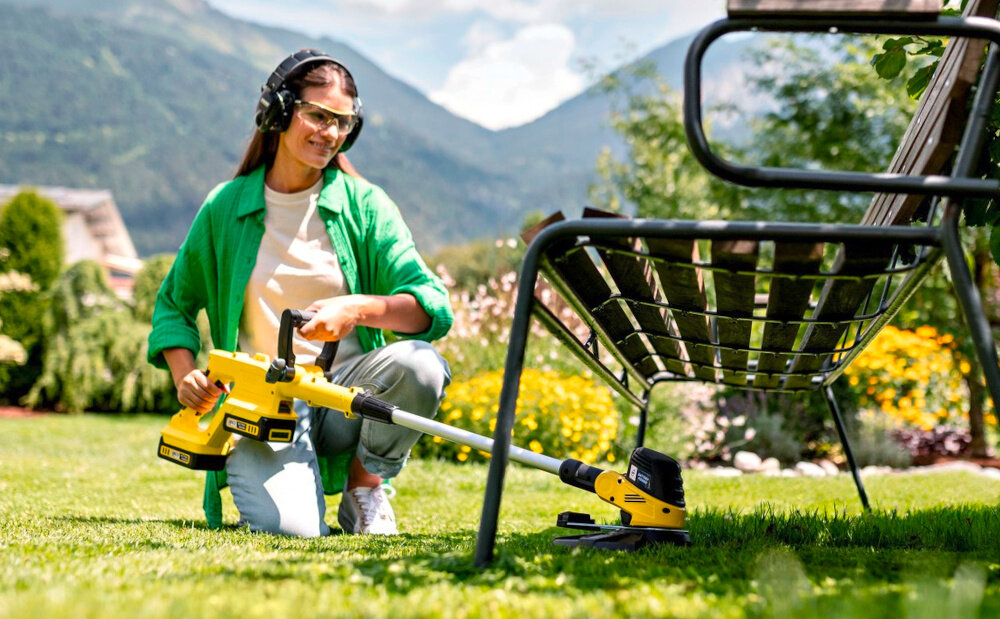 Podkaszarka akumulatorowa KARCHER 1.445-450.0 wygoda skutecznosc precyzja wysokie napiecie 36 V technologia indukcyjnego silnika bezszczotkowego niezawodna moc dluga zywotnosc