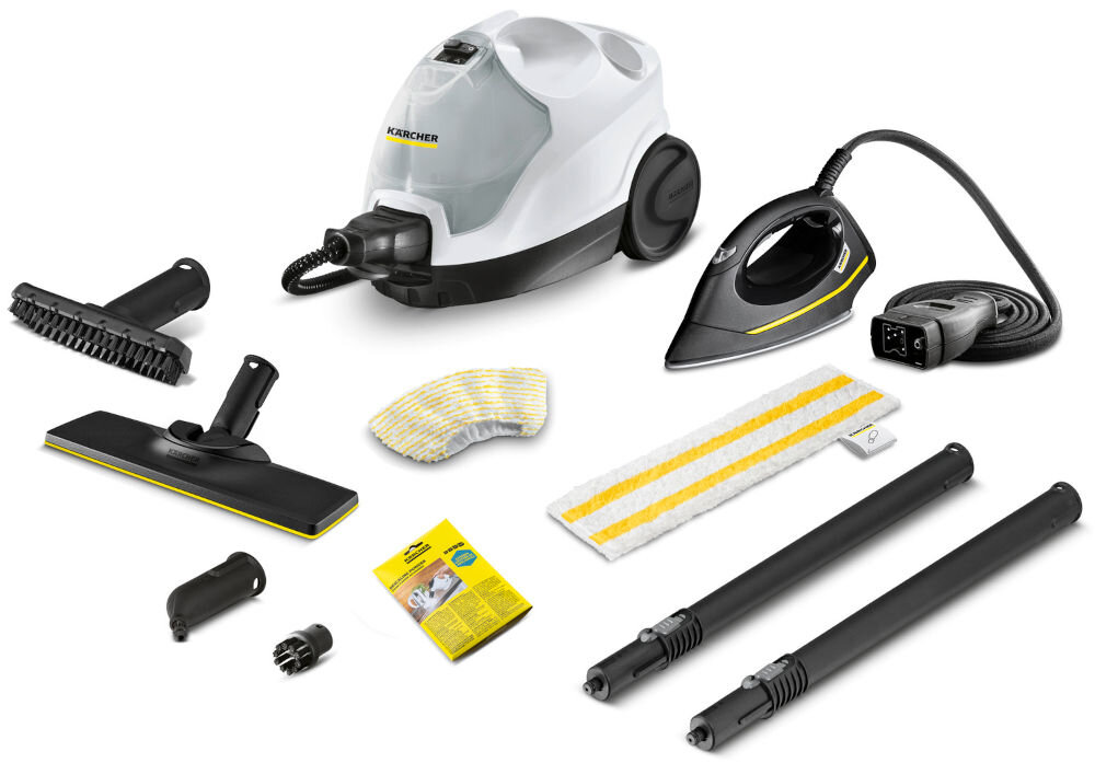 Parownica KARCHER SC 4 EasyFix Home Line 1.512-631.0 - zestaw z żelazkiem elementy zestaw