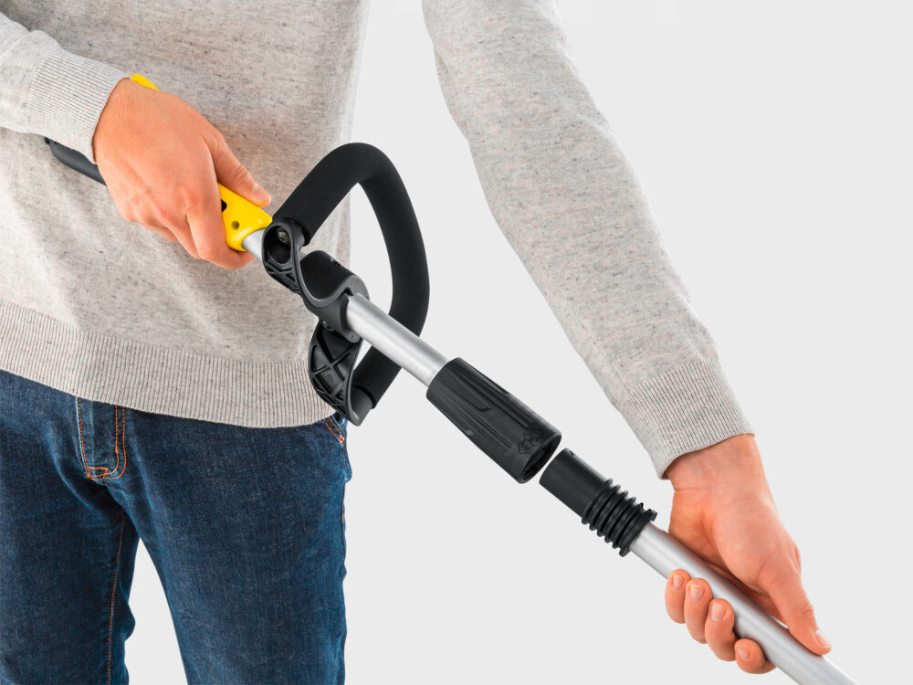 Podkaszarka akumulatorowa KARCHER LTR 36-33 1.444-351.0 lekka konstrukcja z aluminium i wytrzymalego tworzywa sztucznego waga 2,7 kg teleskopowy uchwyt dopasowanie do wzrostu uzytkownika komfort efektywnosc wygodna praca