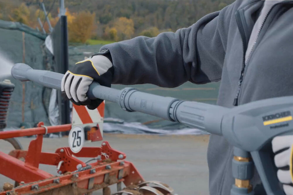 Lanca spryskująca KARCHER Professional 4.112-045.0 regulowanie mocy ciśnienia na uchwycie tryb niskiego ciśnienia kąt spryskiwania