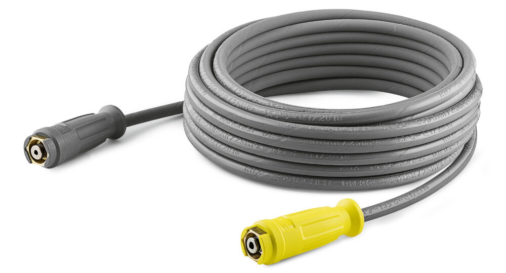 Wąż wysokociśnieniowy KARCHER Professional 6.110-063.0 Dla przemysłu spożywczego długość wykonaie kolor kolorystyka złącze AVS dwa złącza EASY!Lock średnica znamionowa ciśnienie temperatura waga wygoda użytkowanie