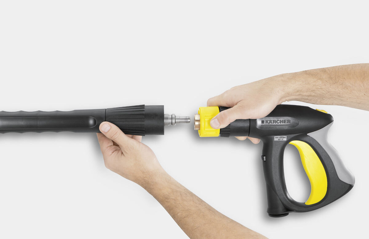 Szybkozłącze KARCHER Professional 6.401-458.0, łącze, wtyk, akcesorium, na białym tle wpinana szybkozłączka do myjki