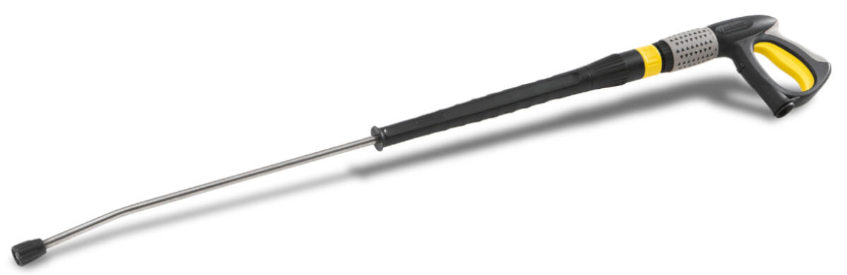 Szybkozłącze KARCHER Professional 6.401-458.0, gwint, budowa, wymiar, konstrukcja, na białym tle myjka ciśnieniowa z zamontowaną szybkozłączką