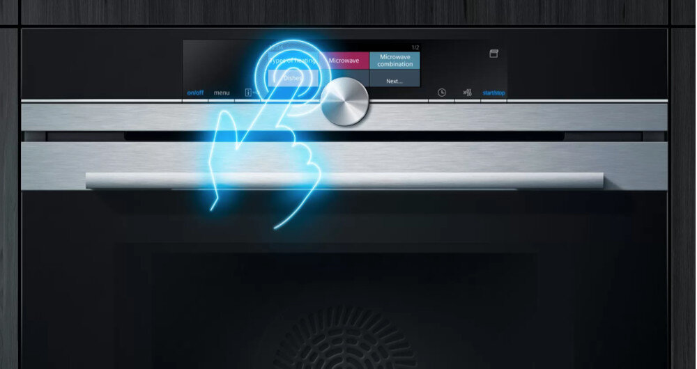 PIEKARNIK SIEMENS CS736G1B1 Wyświetlacz TFT dotykowy panel sterowanie funkcje opcje ustawienia programy