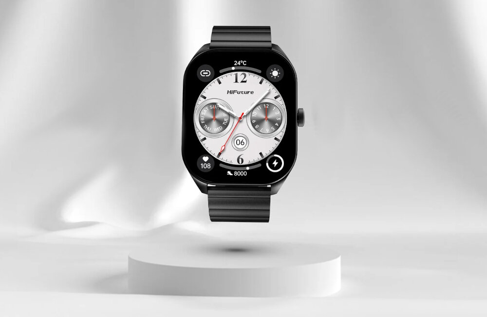 Smartwatch HIFUTURE FutureFit APEX Srebrny precyzyjna konstrukcja lepsza ochrona zawiasow