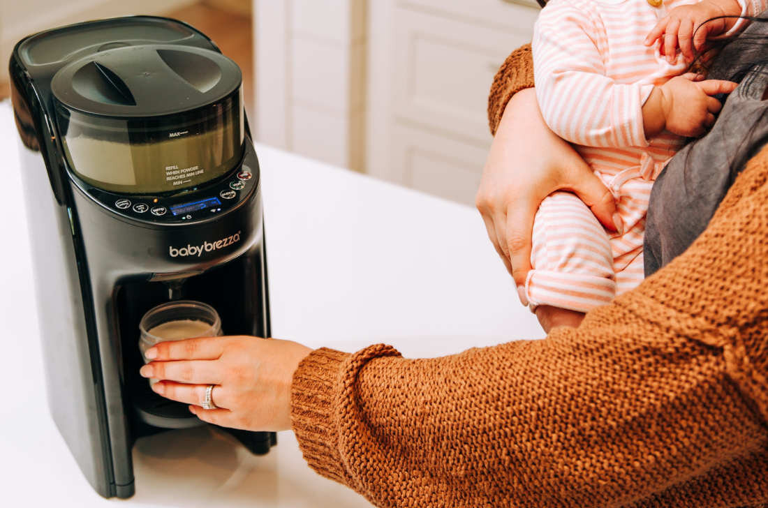 Ekspres do mleka BABY BREZZA Formula Pro Advanced All Black FRP0131 automatyczne przygotowywanie woda mleko modyfikowane mieszanie