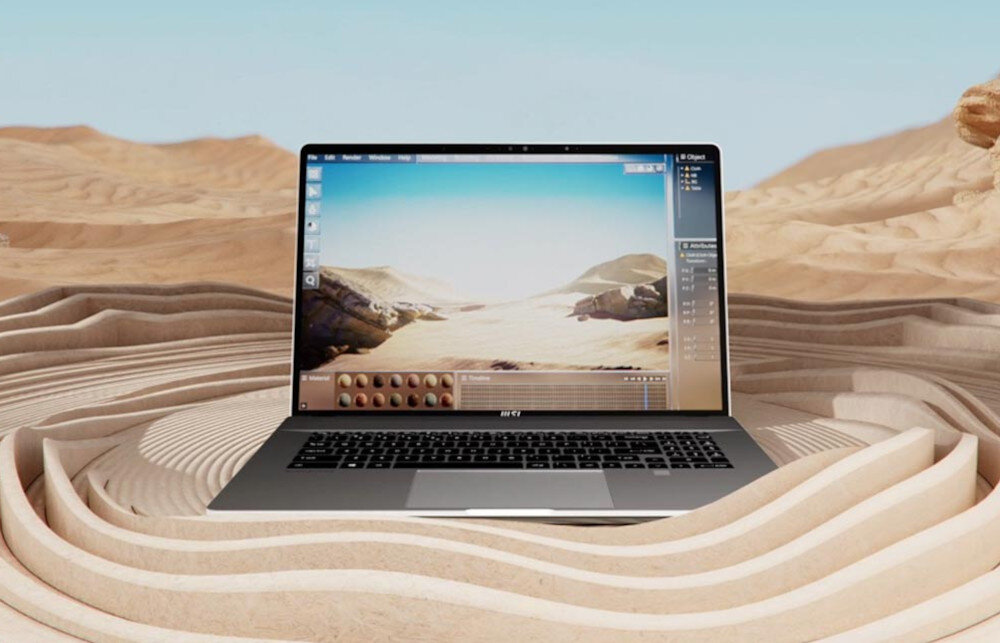 Laptop MSI Creator Z17 HX Studio A14VGT-238PL 17 IPS 165Hz i9-14900HX 64GB RAM 2TB SSD GeForce RTX4070 Windows 11 Professional dźwięk głośniki mikrofon kamera
