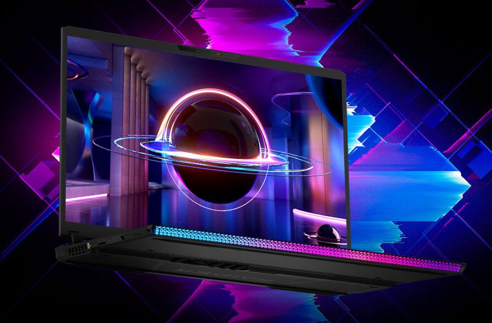 Laptop MSI Raider GE78 HX 14VIG-625PL 17 IPS 240Hz i9-14900HX 32GB RAM 2TB SSD GeForce RTX4090 Windows 11 Home ekran wyświetlacz przekątna proporcje rozdzielczość kolory