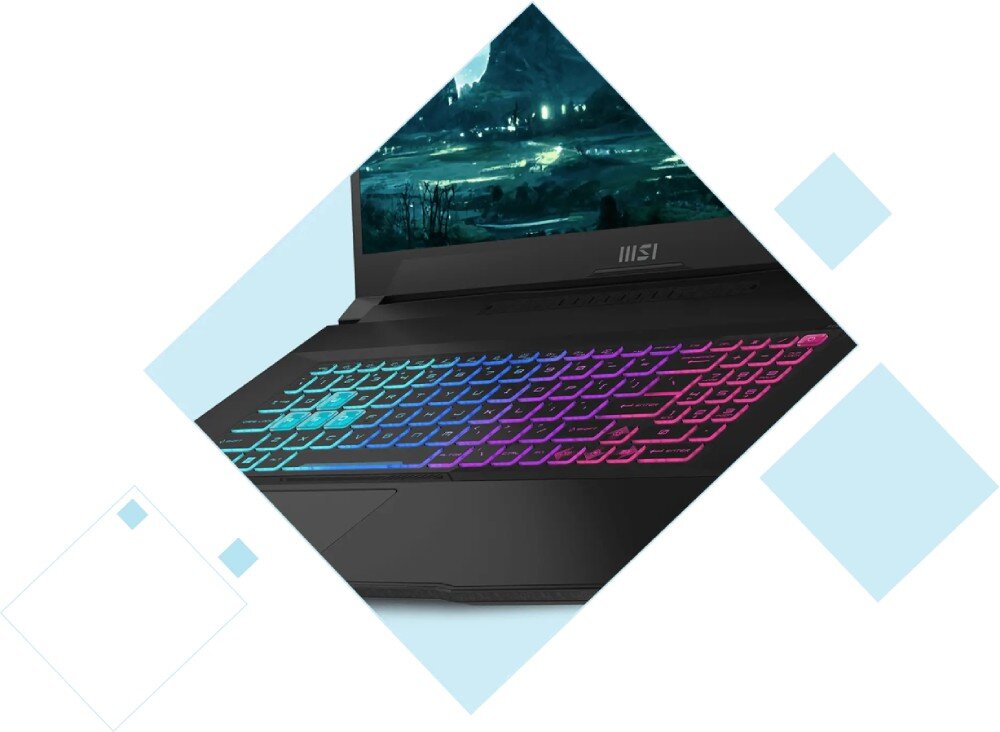 Laptop MSI Bravo 17 D7VFK-091XPL 17.3 IPS 144Hz R7-7735HS 16GB RAM 1TB SSD GeForce RTX4060 klawiatura podświetlenie obudowa
