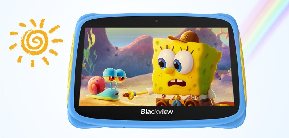 Tablet BLACKVIEW Tab 3 Kids ekran bateria aparat procesor ram pamięć pojemność rozdzielczość zdjęcia filmy opis dane cechy blokady system łączność wifi bluetooth obudowa szkło odporność porty muzyka transfer sieć przekątna matryca waga czujniki oled amoled ipse