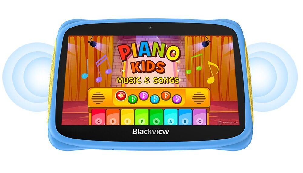 Tablet BLACKVIEW Tab 3 Kids ekran bateria aparat procesor ram pamięć pojemność rozdzielczość zdjęcia filmy opis dane cechy blokady system łączność wifi bluetooth obudowa szkło odporność porty muzyka transfer sieć przekątna matryca waga czujniki oled amoled ipse