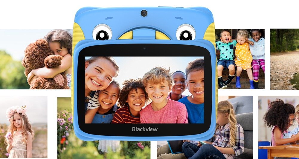 Tablet BLACKVIEW Tab 3 Kids ekran bateria aparat procesor ram pamięć pojemność rozdzielczość zdjęcia filmy opis dane cechy blokady system łączność wifi bluetooth obudowa szkło odporność porty muzyka transfer sieć przekątna matryca waga czujniki oled amoled ipse
