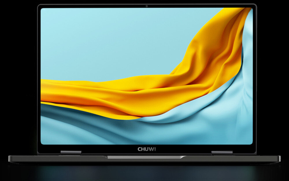 Laptop CHUWI MiniBook X 2023 z innowacyjnym składanym ekranem, ukazujący styl i funkcjonalność.   ekran przekątna rozdzielczość jakość