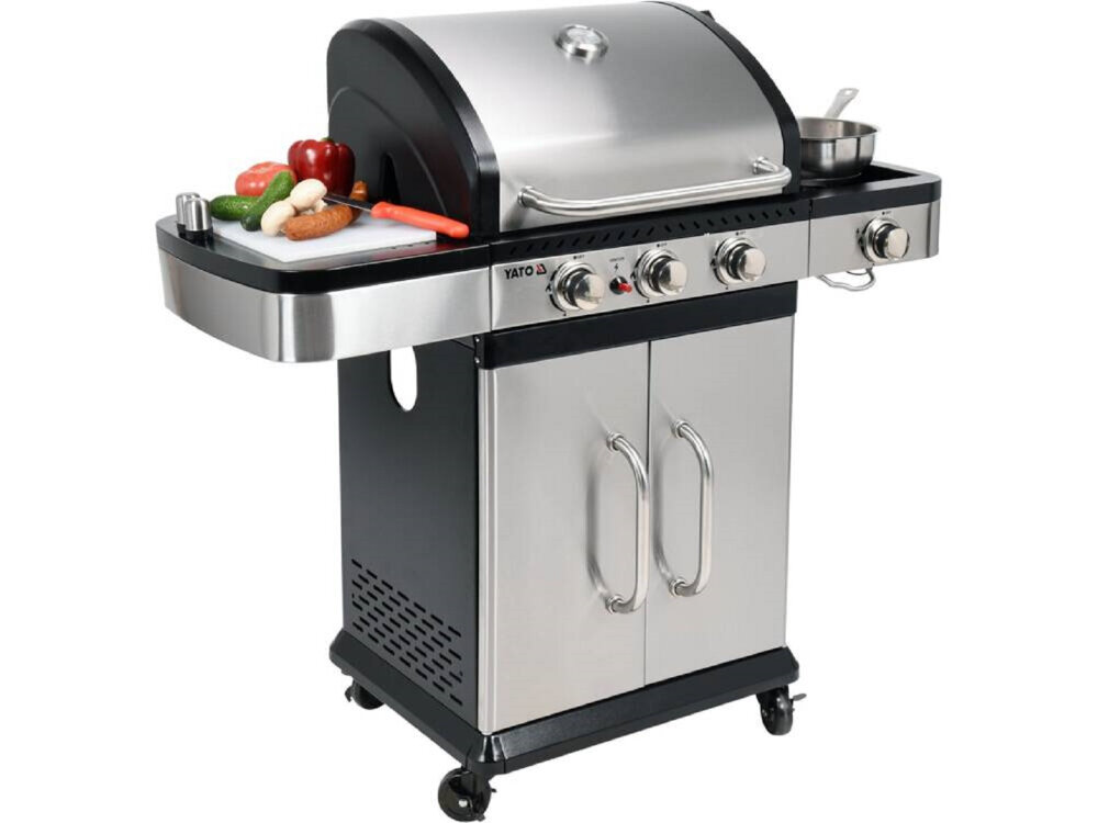 Grill gazowy YATO YG-20018 wytrzymale kola blokada