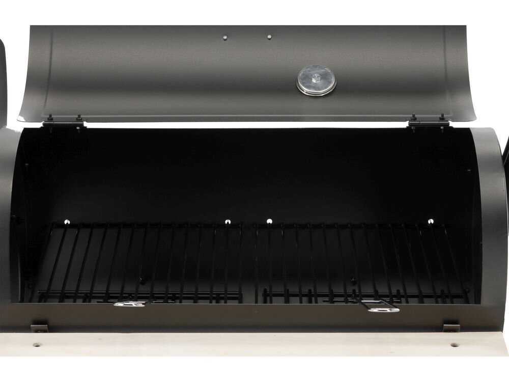 Grill węglowy LUND 99901 60 x 30 cm, porcelanowe, przywieranie, odpornośc, uchwyty, na białym tle komora główna grilla z rusztem