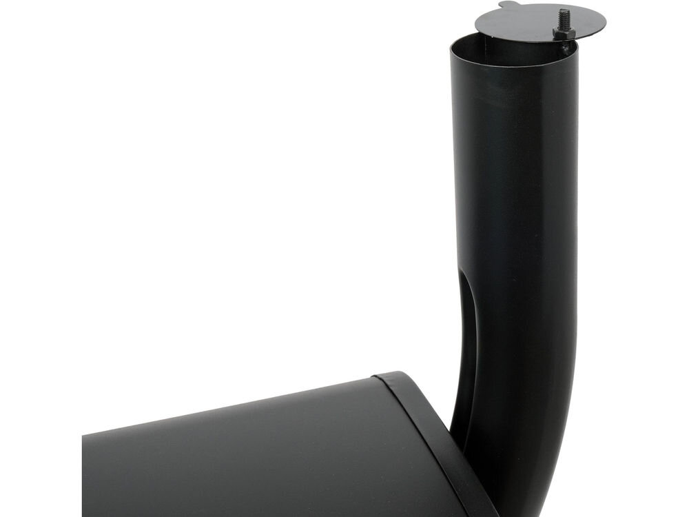 Grill węglowy LUND 99902 47 x 34 cm, komin, pokrywa, dym, osłona, na białym tle zbliżenie na komin grilla