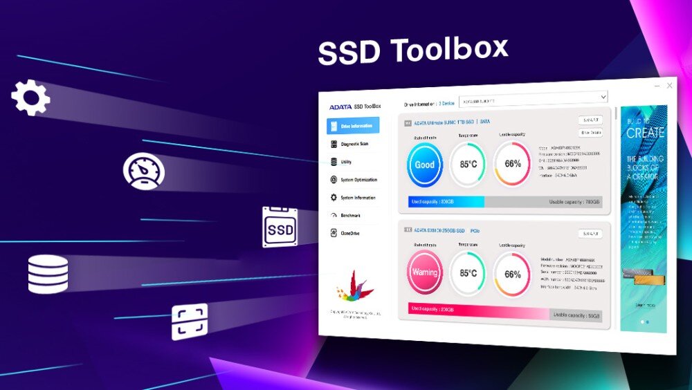 Dysk ADATA XPG Gammix S60 Blade 1TB SSD oprogramowanie narzędzia funkcje