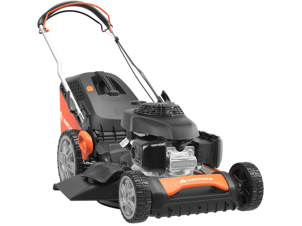 Kosiarka spalinowa YARD FORCE GM H53 Honda GCV200 z napędem 530mm 2.8kW efektywne dzialanie intuicyjna obsluga szybki rozruch bezawaryjnosc dla trawnikow o powierzchni do okolo 2400 m2