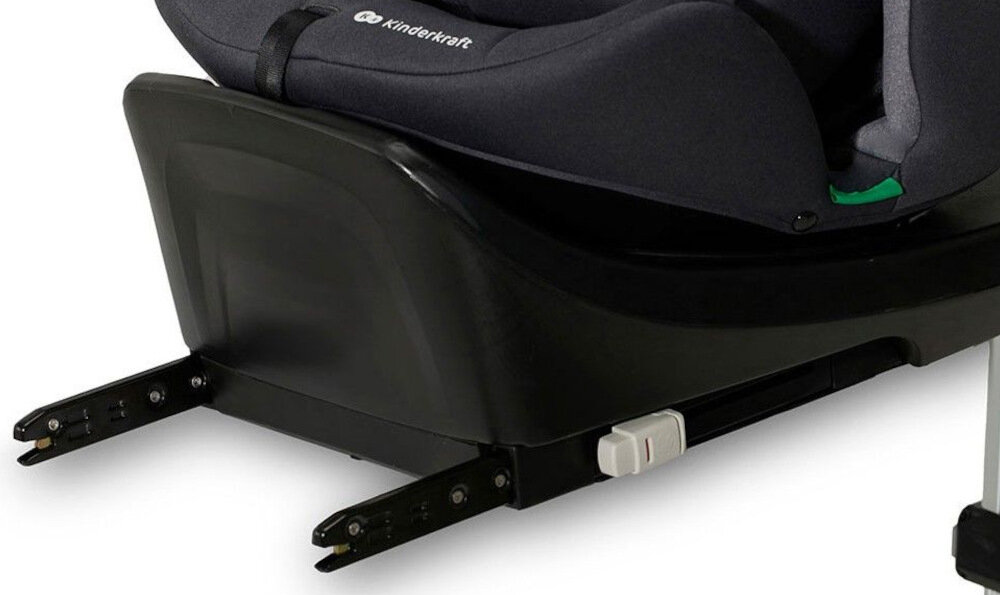 Fotelik samochodowy KINDERKRAFT I-360 I-Size 0-36 kg Szary system ISOFIX wskazniki pokazujace prawidlowymontaz zlacza regulowane