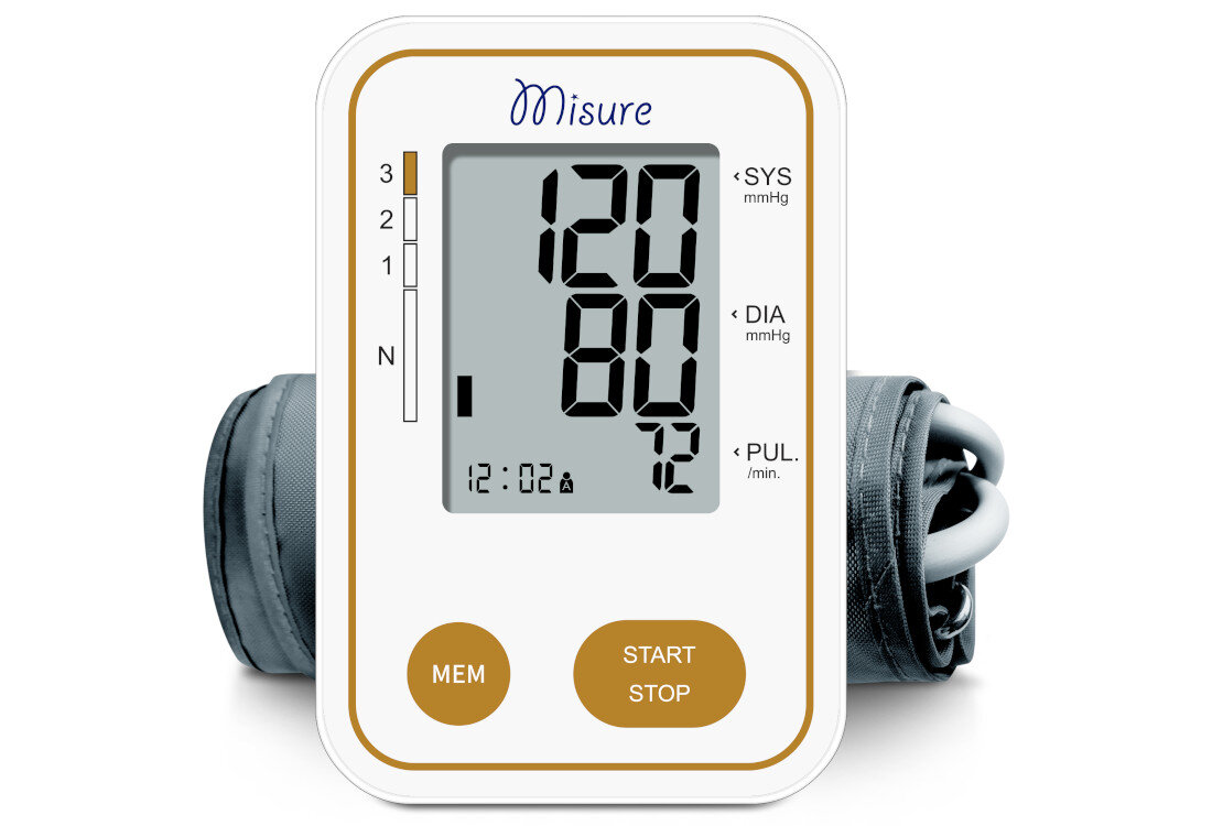 Ciśnieniomierz MISURE C03A Biały Pamięć wyników 240 pomiarów wygodne rozwiązanie zdrowie