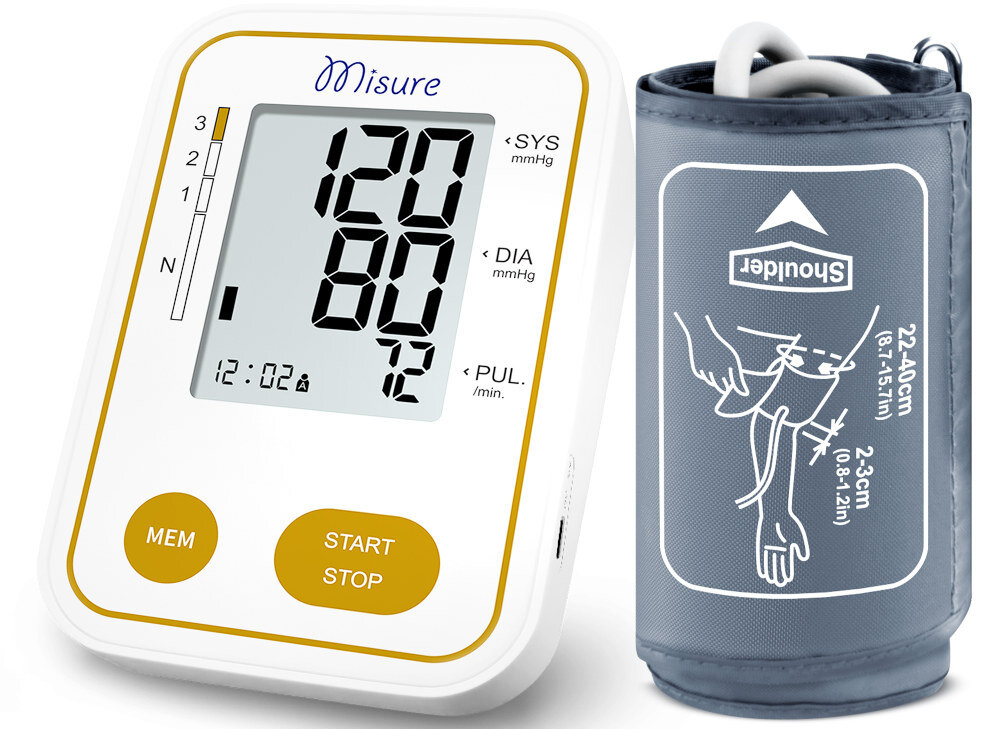 Ciśnieniomierz MISURE C03A Biały Komfortowy mankiet obwód możliwości dopasowanie do różnych użytkowników
